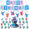 Nuevo Stitch Tema Hawaiano Fiesta Vajilla Desechable Servilletas de Papel Platos de Papel Manteles Banderines Decoraciones para el Lugar