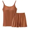 Nuevo Conjunto de Camisola y Shorts de Primavera y Verano para Mujer, Cómodo Conjunto Casual de Dos Piezas para el Hogar que se Puede Usar Afuera