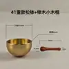 Mini Tigela Cantante de Latão da Fábrica Original, Alívio de Estresse de Mesa Meditação Terapia Sonora Pequena Tigela de Cobre com Bastão de Percussão de Madeira Sólida Curativa