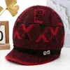 Gorro de punto de otoño e invierno para madre de mediana edad y anciana, cálido para mujer, con felpa adicional, protección contra el frío, gorro de lana para señora mayor, gorro de algodón con protección para las orejas de la abuela