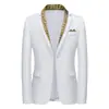 2026 Chaqueta Blazer Casual de Moda Europea Transfronteriza para Hombre, Traje Individual Falso de Dos Piezas con Retazos, Blazer Pequeño de Negocios para Hombre
