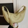 Bolsa Feminina Design Nicho Bolinho 2025 Novo Estilo Coreano Simples Versátil Bolsa de Ombro Único Sobrancelha Moda Bolsa Transversal para o Dia a Dia