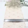 Renda Bordada de Malha Duas Cores Floral de Largura Total Estilo Fresco e Simples Tanglong para Roupas, Decoração de Casa e Acessórios de Almofada