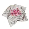 Camiseta de Manga Curta Estampada Y2K Europeia e Americana Harajuku de Verão, Blusa de Gola Redonda, Moda de Rua Ins Retrô Escuro Tendência Camiseta