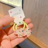 Anillo para el cabello de color fluorescente para niños, linda banda de goma para el cabello con dibujos animados, cuerda para el cabello, pequeño accesorio para el cabello con cola de caballo