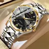 Reloj Kasrluo para Hombre Venta Caliente Transfronteriza Calendario Dual Caja en Forma de Diamante Luminoso Resistente al Agua Moderno Reloj de Cuarzo de Gama Alta