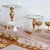 Estilo Old Money Suporte de Display Dourado para Sobremesas Rack de Exibição Casamento de Inauguração Intervalo para Chá Refeição Fria Suporte de Bolo Bandeja Mesa de Exibição de Sobremesas Rack