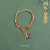 Hilo Tradicional de Cinco Colores, Hilo Rojo del Festival del Bote del Dragón, Pulsera de Hilo de Cinco Colores de Buena Suerte para Bebé, Pulsera de Borla de Moda para Parejas, Mercado Mayorista