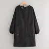 Delantal impermeable de manga larga, sencillo, para uso en la cocina, cenas en casa y trabajo; resistente a las manchas y duradero, con diseños impresos, apto para adultos