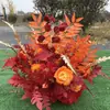 Arranjo de Mesa de Casamento Palco T Flores do Corredor Decoração do Local do Casamento Flores de Chão Tiras Florais Adereços de Casamento Arte Floral Decorativa