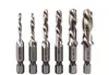 Grifo Cónico Compuesto Multifuncional Broca Eléctrica Herramienta Especial para Taladrado de Agujeros y Roscado Juego de Brocas con Vástago Hexagonal Uso en Máquina Grifo Cónico Helicoidal