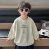 Moletom infantil 2026 novo para primavera e outono, pulôver casual estiloso, blusa de manga comprida estilo coreano para meninos pequenos