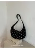 Bolso de Hombro Vintage de Ante con Lunares para Mujer, Nuevo Bolso Cruzado Casual para el Trabajo, Bolso de Moda de Nicho tipo Empanada