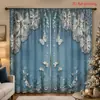 Cortinas gruesas opacas transfronterizas para dormitorio, sala de estar y estudio, venta al por mayor con estampado geométrico de impresión digital, hechas a medida por el fabricante
