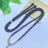 Cuerda de Jade Gruesa de 3.5mm Cordón para Collar Tejido a Mano Color Champaña Ajustable Colgante de Jade Dorado Cordón para Colgar Venta al por Mayor