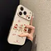 Capa de Celular Urso com Fogos de Artifício Adequada para iPhone 17 Pro Max, Novo Modelo para Apple 16 Pro, Niche 15 Pro, 16 Couro