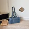 Bolso de Mezclilla para Mujer 2026 Nuevo Elegante de Alto Valor Bolso de Hombro Único Bolso Axila Gran Capacidad Bolso Boston para Viajes de Trabajo Mujer