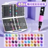 Caneta Marcadora Glitter com Ponta Macia, Caneta Marcadora Luminosa, Caneta Fluorescente, Tinta Estrela Cintilante para Pintura, Caneta Glitter de Ponta Dupla