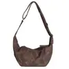 Bolso Cruzado Estilo Coreano Perezoso Retro Croissant para Mujer Otoño 2025 Nueva Moda y Elegante Ropa de Trabajo Bolso de Hombro Versátil