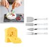 Juego de Herramientas para Queso en Stock Listo para Enviar Queso Mango de Cristal Cuchillo para Cortar Queso Juego de 4 Piezas
