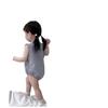 Roupas de bebê estilo ocidental verão menina romper fino bebê menino macacão fofo de algodão sem mangas listrado macacão