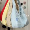Bolsa Tote de Cor Sólida Estilo Preguiçoso Japonês e Coreano Bolsa de Ombro Casual Feminina Versátil para o Dia a Dia Grande Capacidade Bolsa para Aulas de Estudante