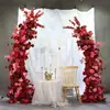 Adereços de Casamento: Arco Floral em Forma de Chifre, Cenário de Palco, Painel Curvo Pronto para Casamento ao Ar Livre