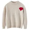 Nuevo Suéter Cálido de Moda Versátil Jacquard de Corazón Cuello Semi Alto de Cachemira Base para Niños y Niñas