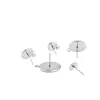 Suministro de Poste de Pendiente Redondo de Acero Inoxidable con Aro para Montura de Piedra Preciosa Bandeja para Piedras Preciosas Accesorios para Pendientes DIY Especificaciones Completas Disponibles