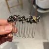 Pente de Cabelo de Cristal para Pentear Franjas e Arrumar Fios Soltos, Presilha Antiderrapante, Acessório de Cabelo Versátil e Elegante para Mulheres, Novo Modelo 2026 Pente Invertido