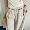 Corda de Cintura com Contas Tecida à Mão para Mulheres, Cinto Marrom Estilo Étnico Retrô para Saia, Jeans, Decoração de Cinto, Tendência