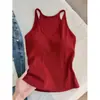 Camisole verde menta com decote em U e bojos para mulheres, top versátil refrescante e iluminador de verão para garotas estilosas