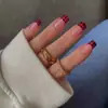 Uñas postizas estampadas cortas, medianas y largas más vendidas, Uñas portátiles, Uñas postizas, Productos terminados al por mayor, Los diseños se pueden diseñar con imágenes y muestras