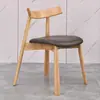 Cadeira de Jantar Escandinava em Madeira Maciça para Casa Cadeira Normcore Italiana Cadeira Pá Simples Lazer Designer Negociação Novo Estilo 2025