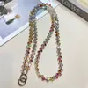 Elegante bolso nuevo de cadena cruzada para teléfono con cristal de gota de agua multicolor ultrabrillante y cadena larga para llevar en la espalda