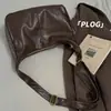Bolsa Estilo Maillard para Mujer Estilo Coreano Estilo Perezoso Bolso Tote Retro Estilo Universitario Versátil Gran Capacidad Bolso Cruzado para Viajes