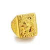 Anillo Dorado Grande para Hombre Anillo de Dragón de Latón Chapado en Oro Anillo Abierto Dominante Temperamento de Moda Suministro para Hombre Mayoreo