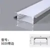 Luminária Linear LED de Sobrepor com Teto Pré-Embutido de Liga de Alumínio Cinza, Luminária Linear de Borda Cob, Perfil Embutido para Canal de Luz