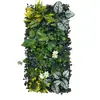 Planta Verde Simulada Cabezal de Puerta Decoración Interior Fondo Césped de Plástico Flores Falsas