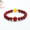 Pulsera de Cinabrio Natural Guan Yu Pulsera de Ágata con Patrón de Arena Oro Púrpura Venta al por Mayor de Fábrica Transmisión en Vivo Dropshipping S2110408