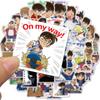 50 hojas/set sin repetición dibujos animados Detective Conan pegatinas para diario de mano cuaderno material autoadhesivo pegatinas