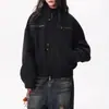 Chaqueta de Trabajo Estilo Granero Americano con Cuello Alto para Hombre y Mujer, Otoño Vintage Versátil Moderna Abrigo Estilo Holgado Casual