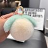 Chaveiro de Coelho Rex Fofo Pêssego Pingente de Carro Pingente de Bola de Pelúcia Ins Pingente de Bolsa de Pêssego Presente
