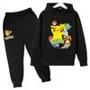 Conjunto de Sudadera para Niños y Niñas Sudadera con Capucha Pikachu Jersey Casual Moderno Lindo Nuevo Estilo