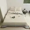 Colcha Coreana de Algodón Puro de Diez Capas para Todas las Estaciones sin Funda, Colcha Lavable a Máquina para Primavera y Otoño, Suave y Amigable con la Piel para Dormir Desnudo, Colcha de Gasa de Algodón para Invierno