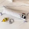 Almohada larga de gasa de doble capa 100% algodón que se ajusta a las piernas, cojín lindo de dibujos animados de algodón puro, almohada para dormir de lado con soporte lumbar, almohada larga con soporte lumbar