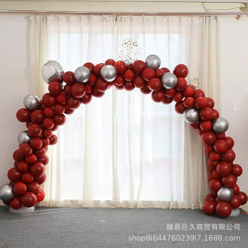 单层石榴红气球