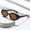 Gafas de sol de moda estilo influencer, protección UV, estilo retro francés, unisex, gafas de sol con montura ovalada ojo de gato