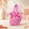 Cajas de Dulces para Boda, Bolsas de Dulces para Boda, Bolsas de Cordón de Doble Felicidad Estilo Chino para Boda, Cajas de Regalo, Bolsas de Tela sin Plegar, Sensación de Alta Calidad, Bolsas de Regalo para Invitados