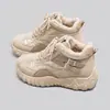 Zapatos de Algodón Impermeables para Mujer 2026 Nuevo Estilo de Invierno Aterciopelados Engrosados Cálidos Ligeros Suela Suave Zapatillas Deportivas de Caña Alta K5702